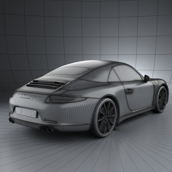 Porsche 911 Carrera S Cabriolet 2012 3D Model download 3ds max 