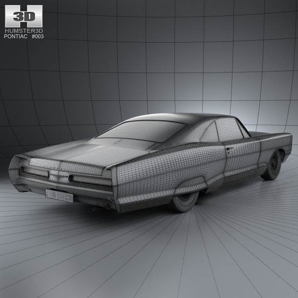 Pontiac Bonneville Hardtop 2door 1966 3D Model download 3ds max 