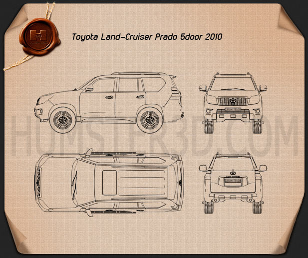 Dimensions of the toyota land cruiser 2010