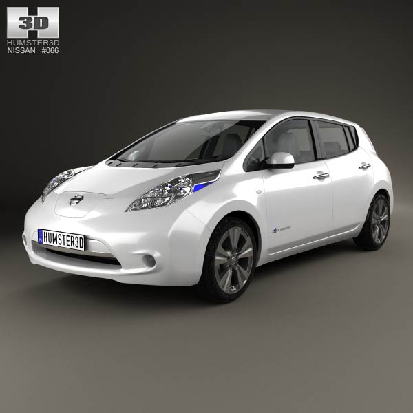 Nissan leaf 3d model #5