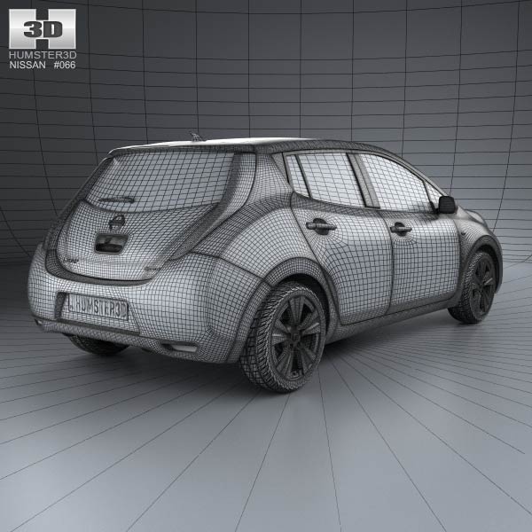 Nissan leaf 3d model #2