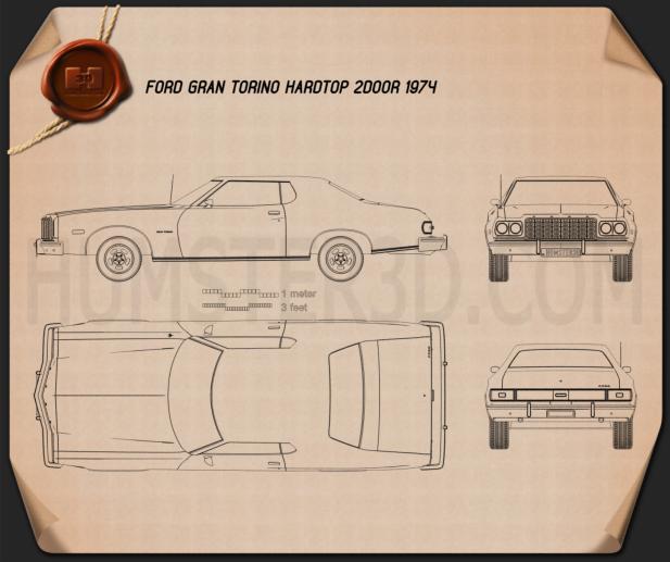Ford gran torino blueprint